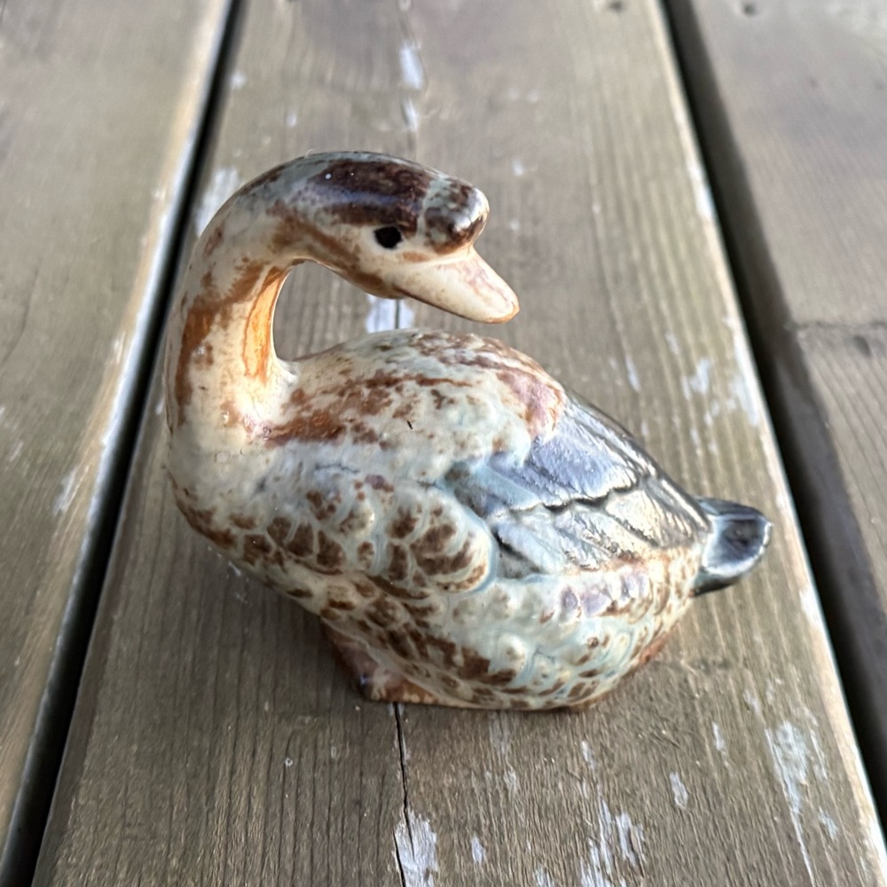 Vintage Ceramic Goose Figurine Made in Japan